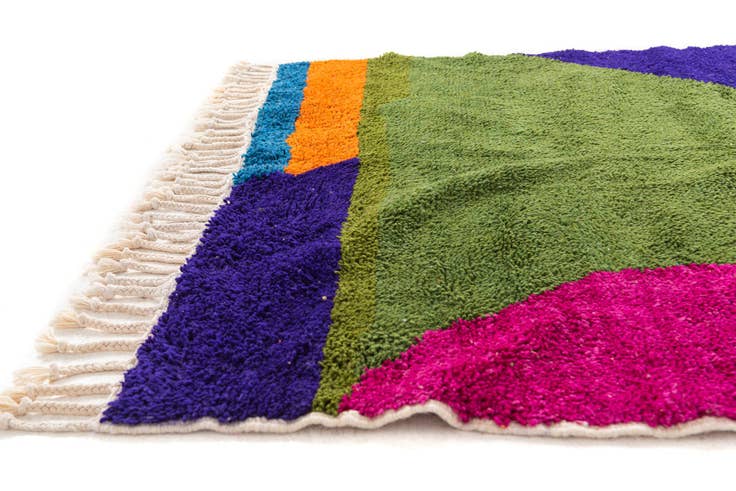 Detail image of 5' 2 x 7' 3 Hand Knotted Moroccan Wool Rug