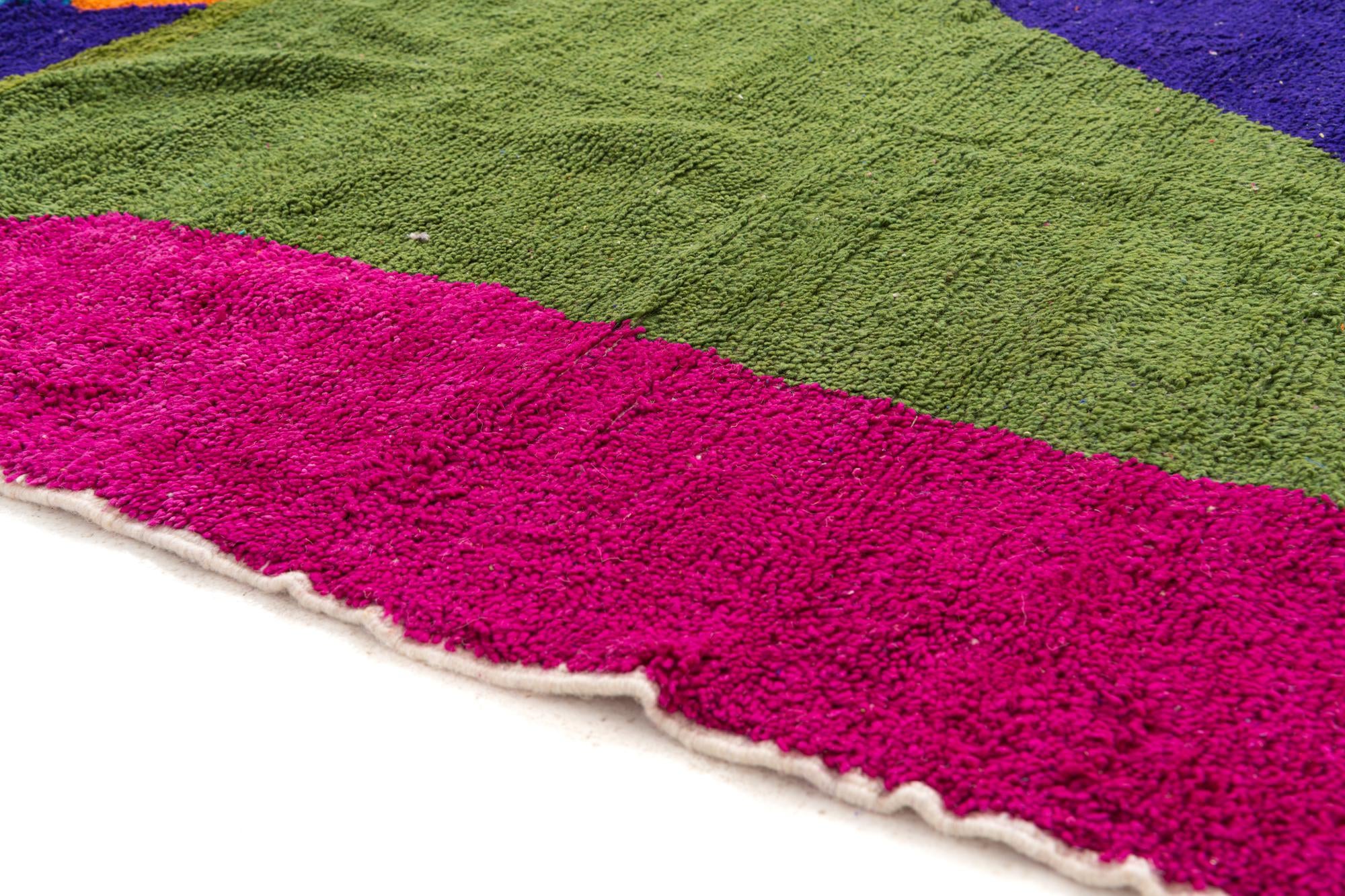 5' 2 x 7' 3 Hand Knotted Moroccan Wool Rug