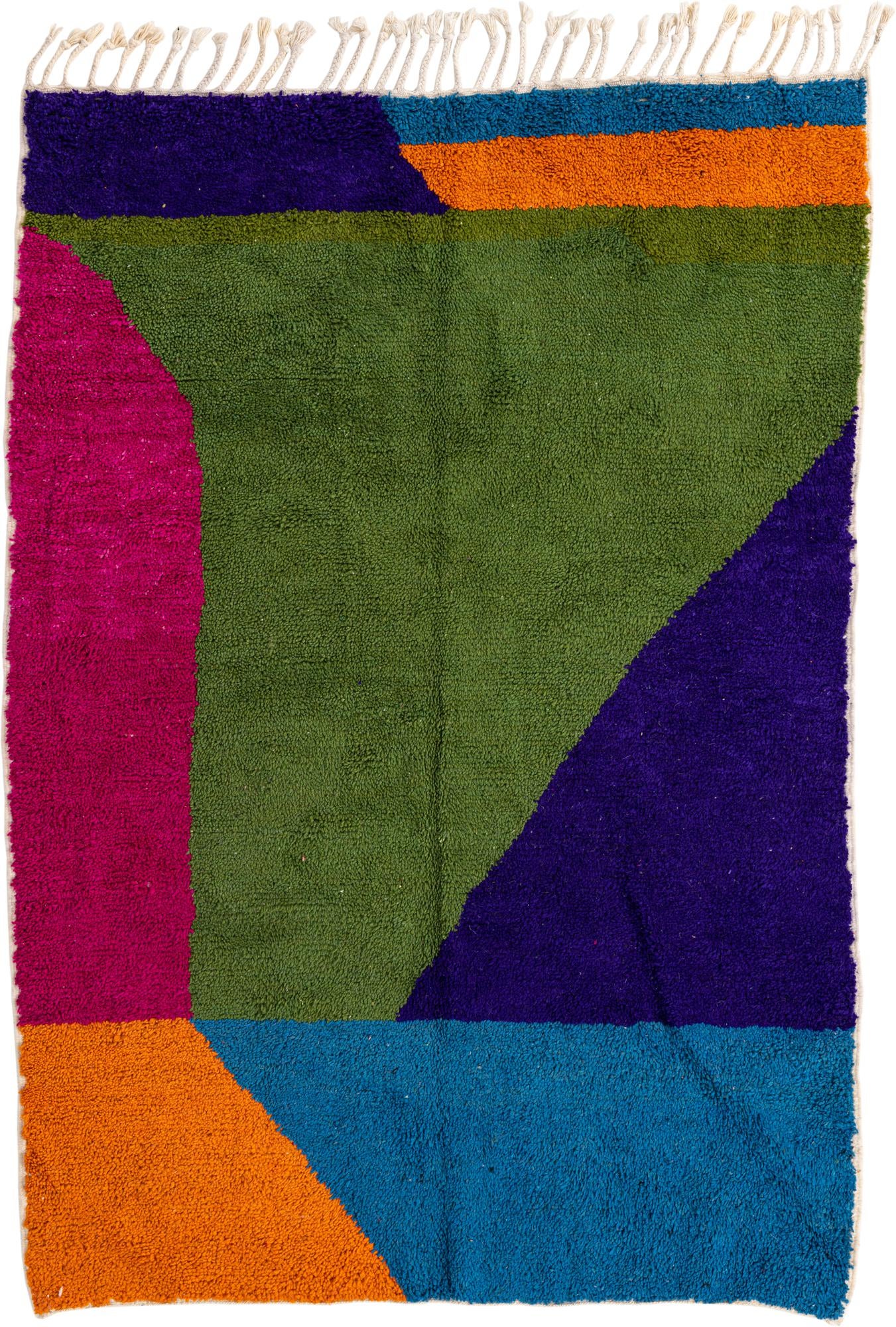 5' 2 x 7' 3 Hand Knotted Moroccan Wool Rug