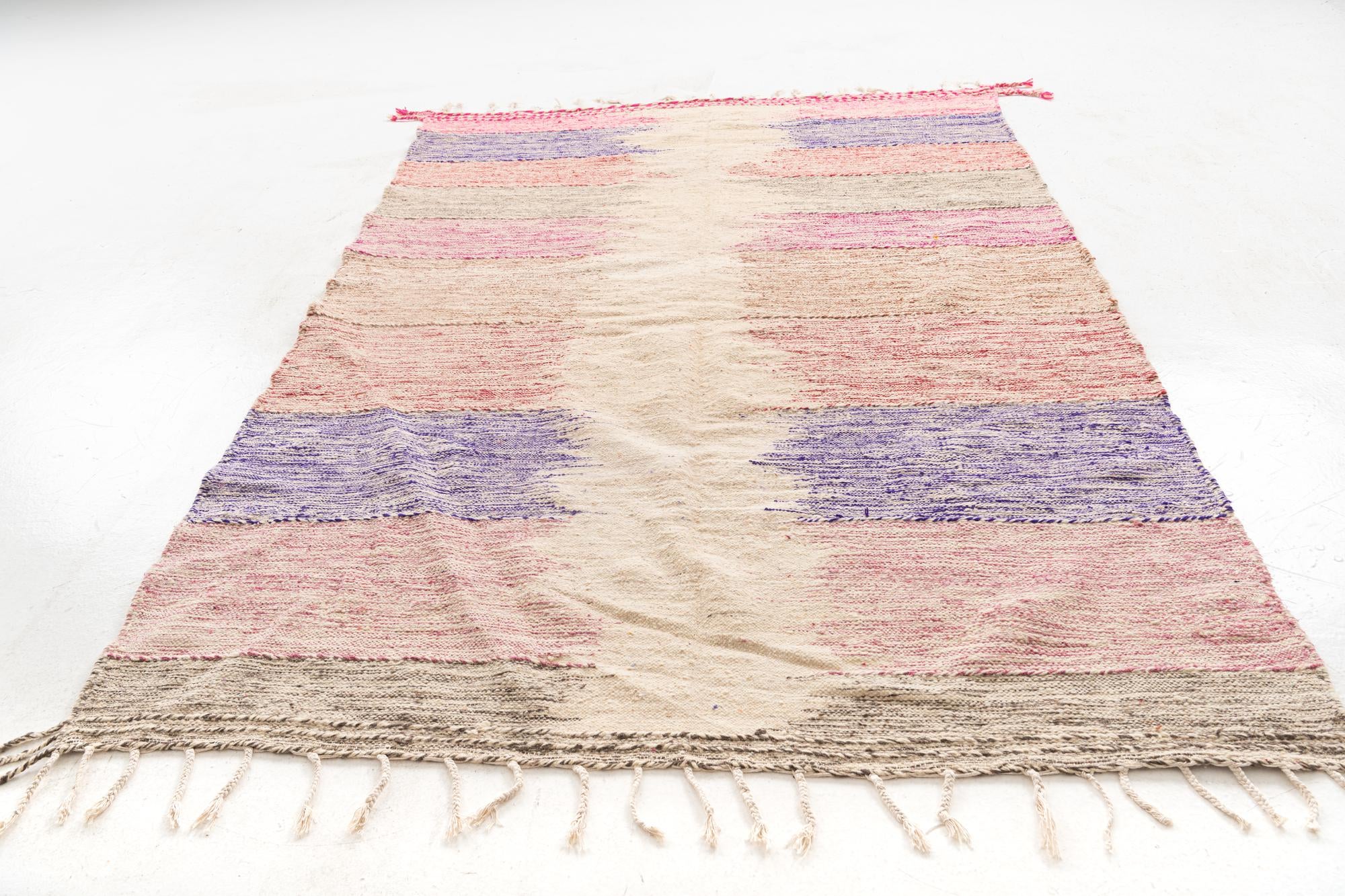 6' 4 x 9' 4 Hand Knotted Moroccan Wool Rug