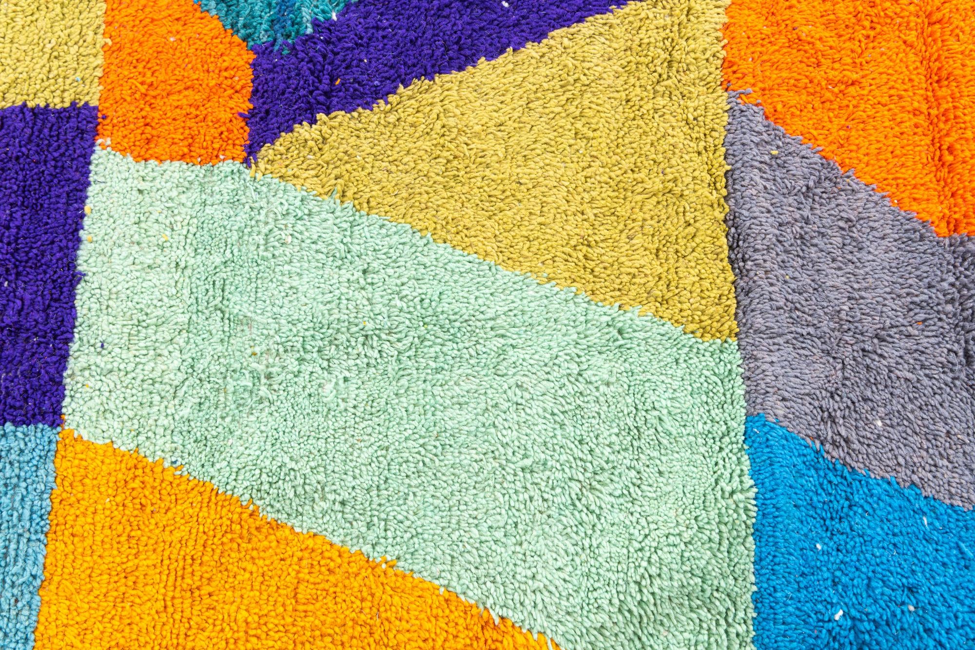 4' 8 x 8' Hand Knotted Moroccan Wool Rug