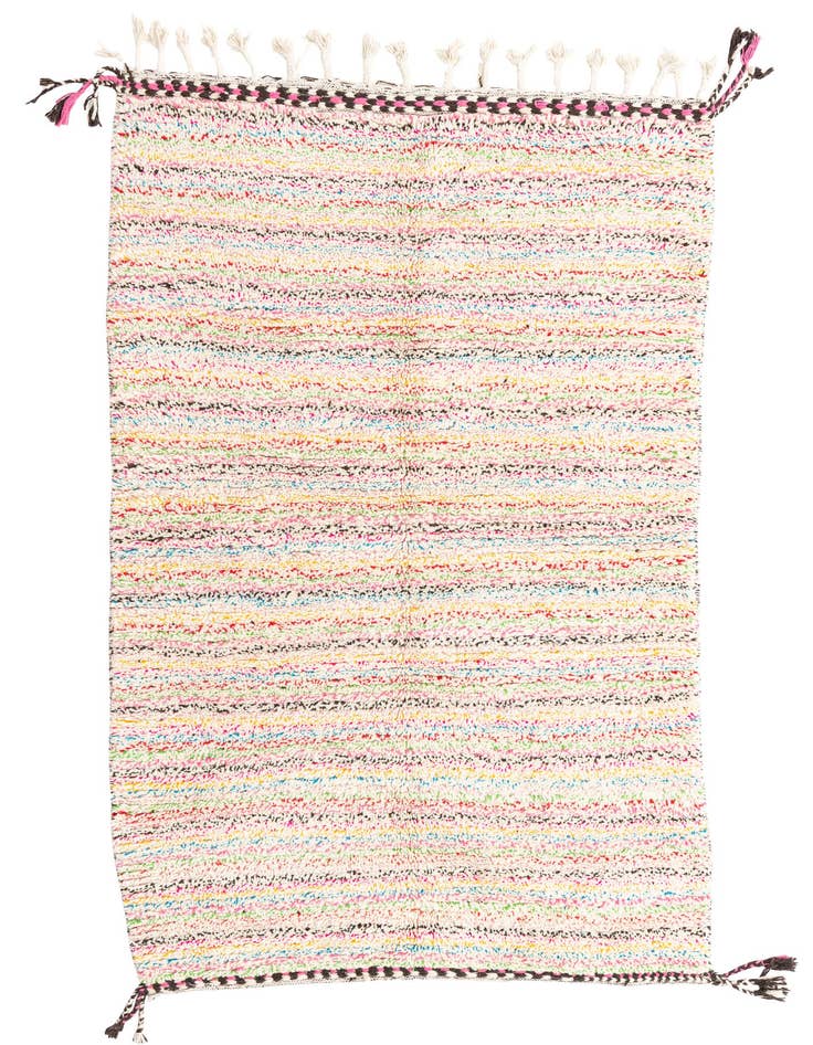 Detail image of 4' 8 x 7' 10 Hand Knotted Moroccan Wool Rug