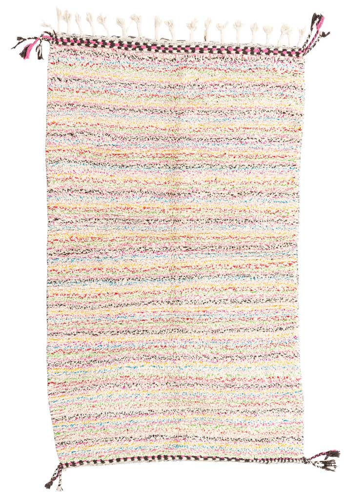 4' 8 x 7' 10 Hand Knotted Moroccan Wool Rug