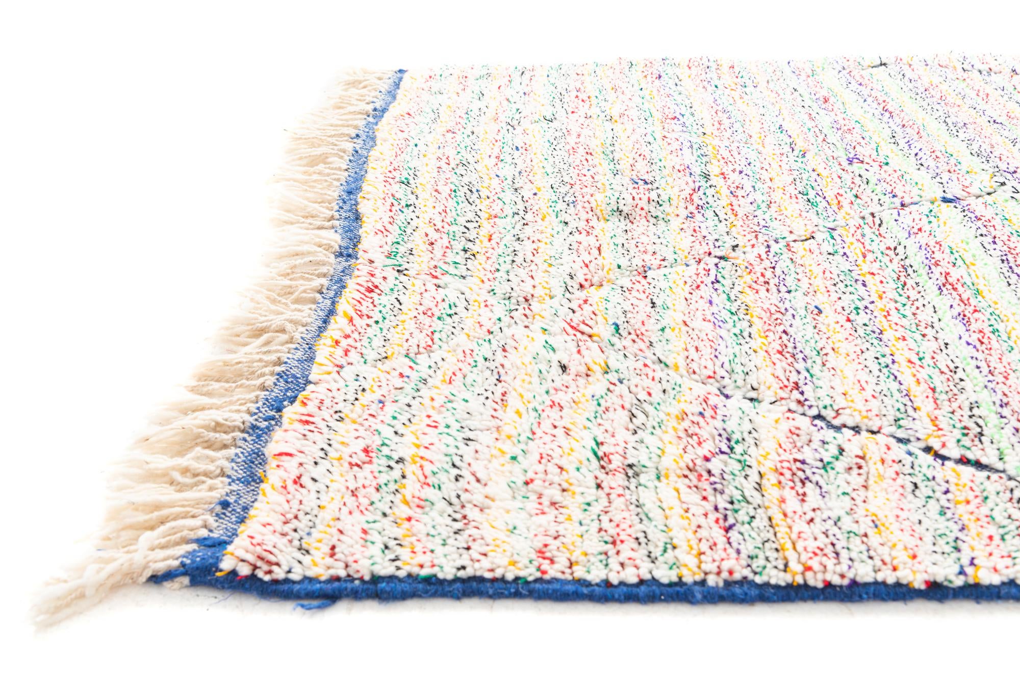 5' 4 x 8' Hand Knotted Moroccan Wool Rug
