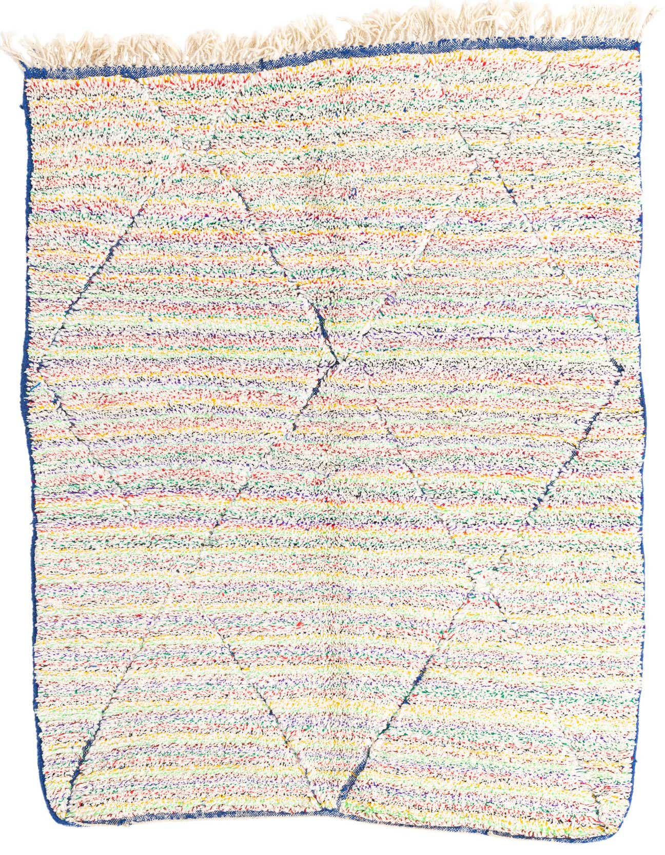 5' 4 x 8' Hand Knotted Moroccan Wool Rug