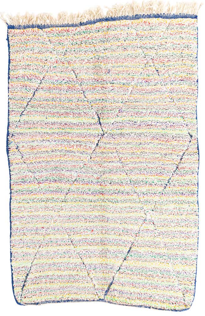 5' 4 x 8' Hand Knotted Moroccan Wool Rug