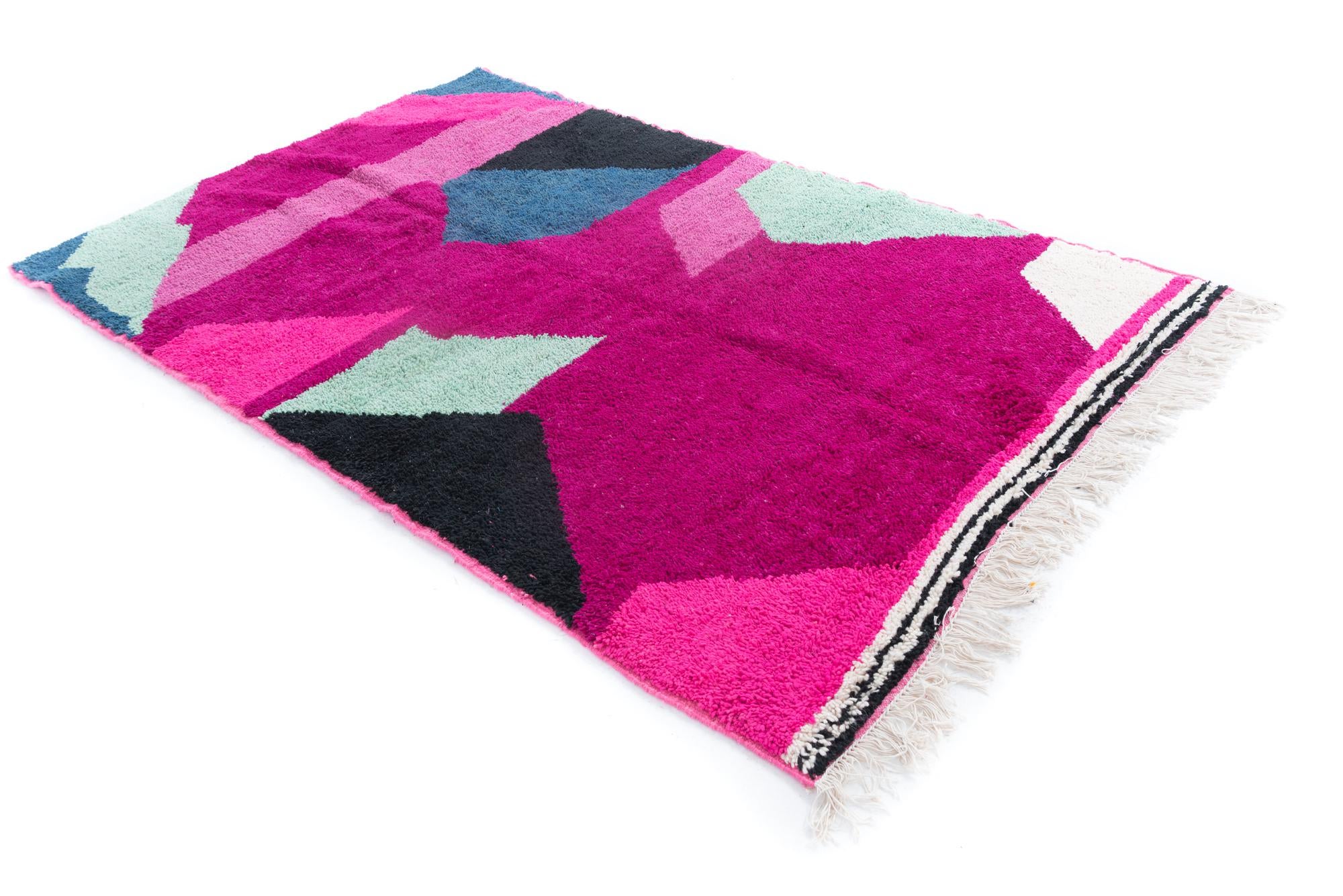 5' 2 x 8' 2 Hand Knotted Moroccan Wool Rug