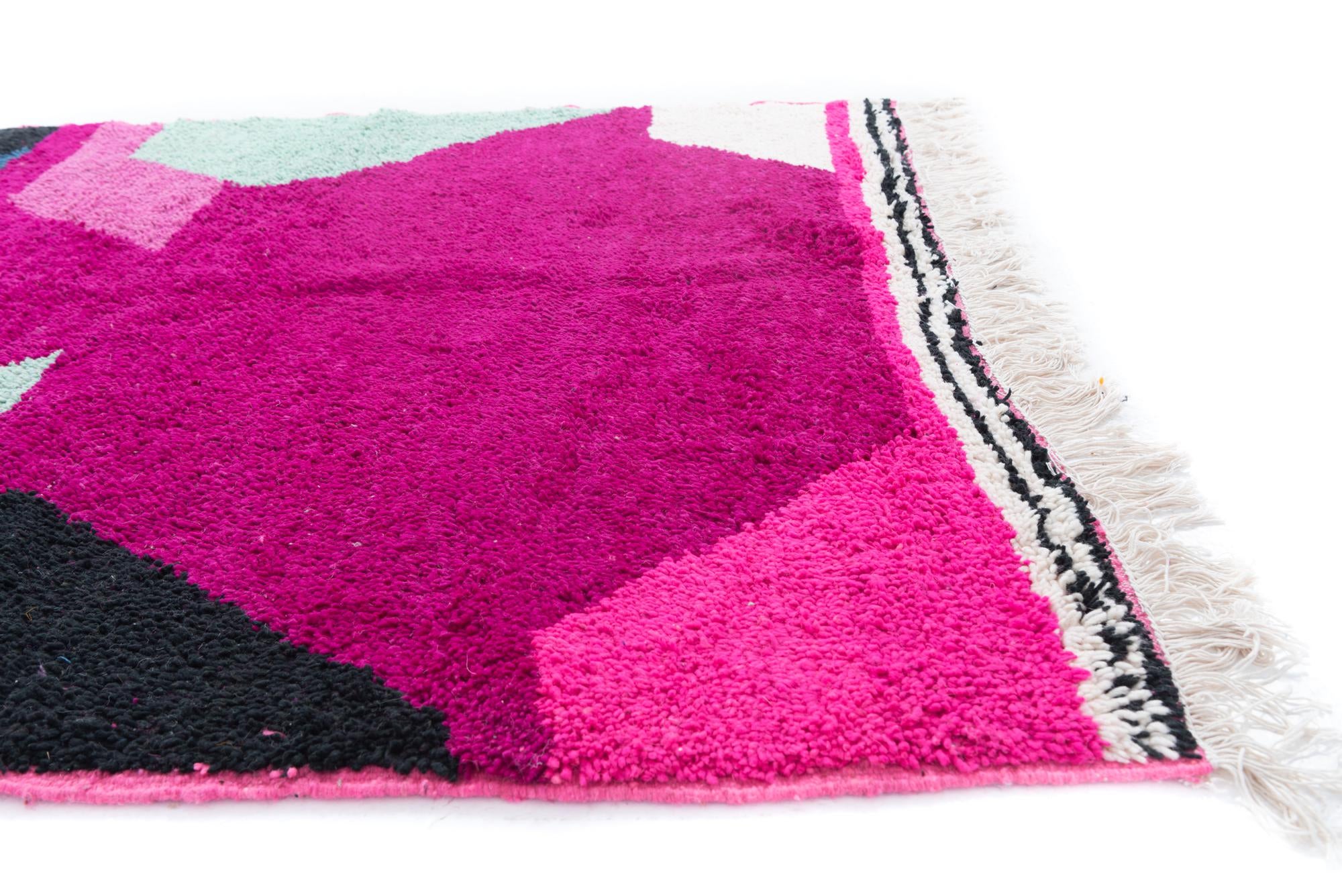 5' 2 x 8' 2 Hand Knotted Moroccan Wool Rug
