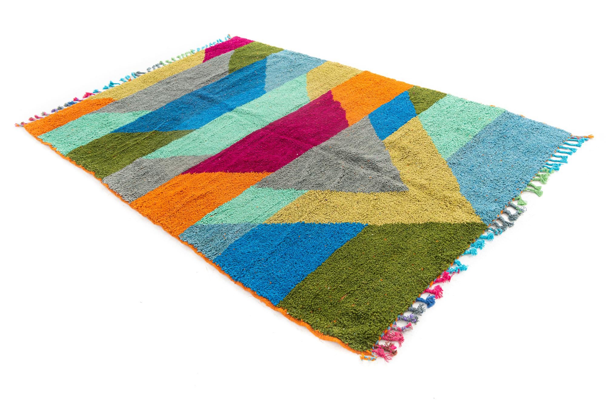 5' 5 x 7' 10 Hand Knotted Moroccan Wool Rug