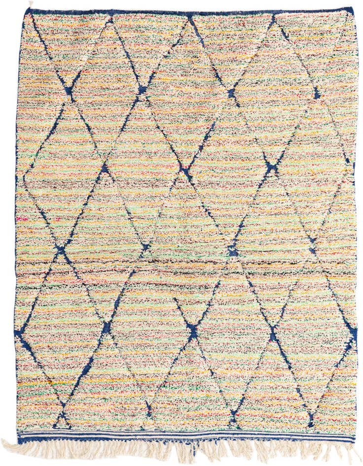 Detail image of 5' 2 x 8' Hand Knotted Moroccan Wool Rug