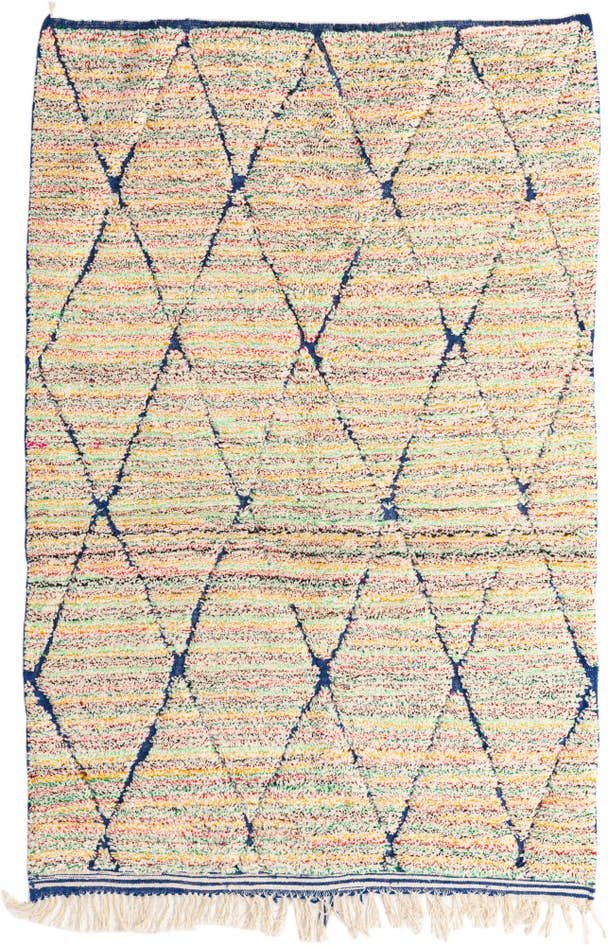 Detail image of 5' 2 x 8' Hand Knotted Moroccan Wool Rug
