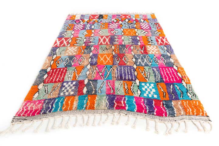 5' 8 x 8' 4 Hand Knotted Moroccan Wool Rug