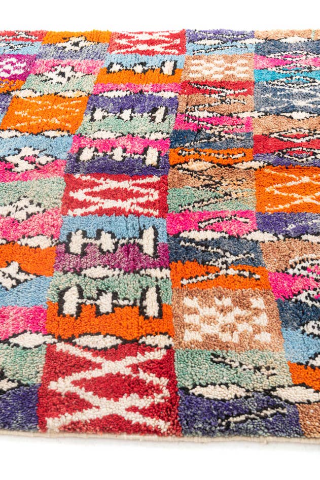 Detail image of 5' 8 x 8' 4 Hand Knotted Moroccan Wool Rug