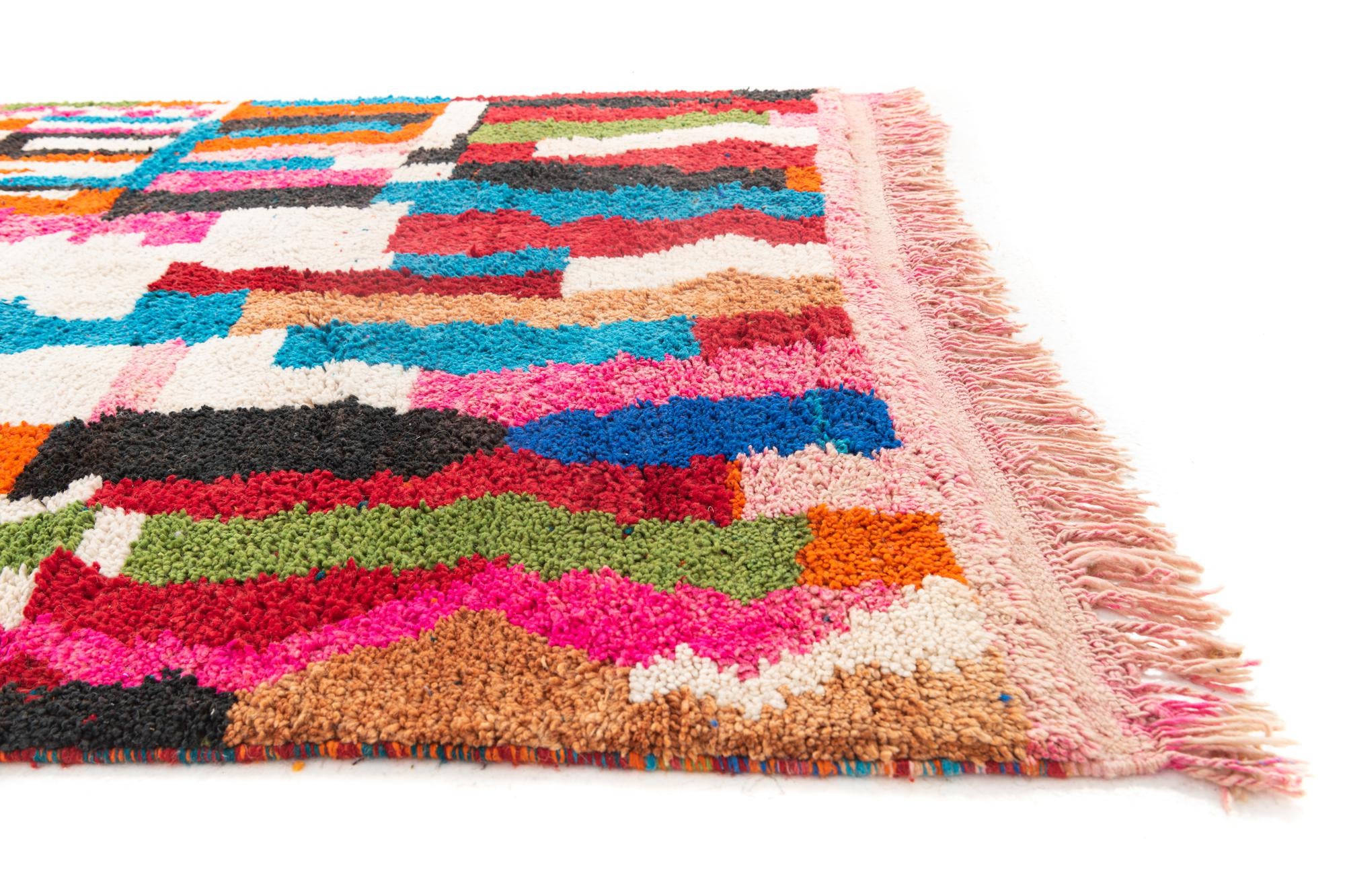 4' 10 x 8' 6 Hand Knotted Moroccan Wool Rug