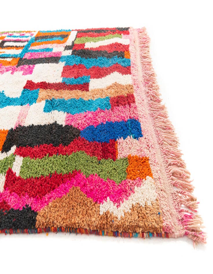 Detail image of 4' 10 x 8' 6  Hand Knotted Moroccan Wool Rug