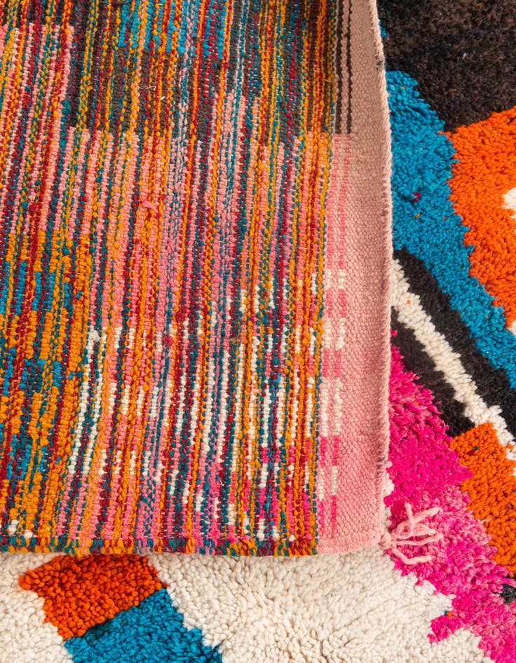 Detail image of 4' 10 x 8' 6  Hand Knotted Moroccan Wool Rug