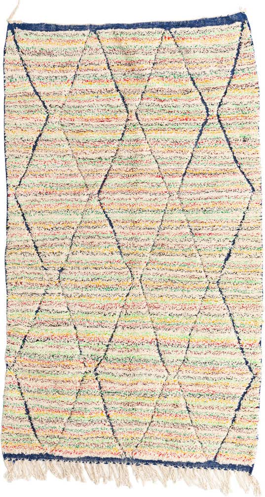 5' x 8' 5 Hand Knotted Moroccan Wool Rug