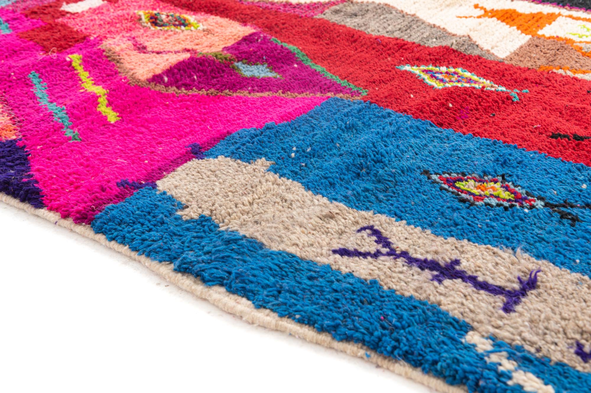 4' 9 x 8' 3 Hand Knotted Moroccan Wool Rug