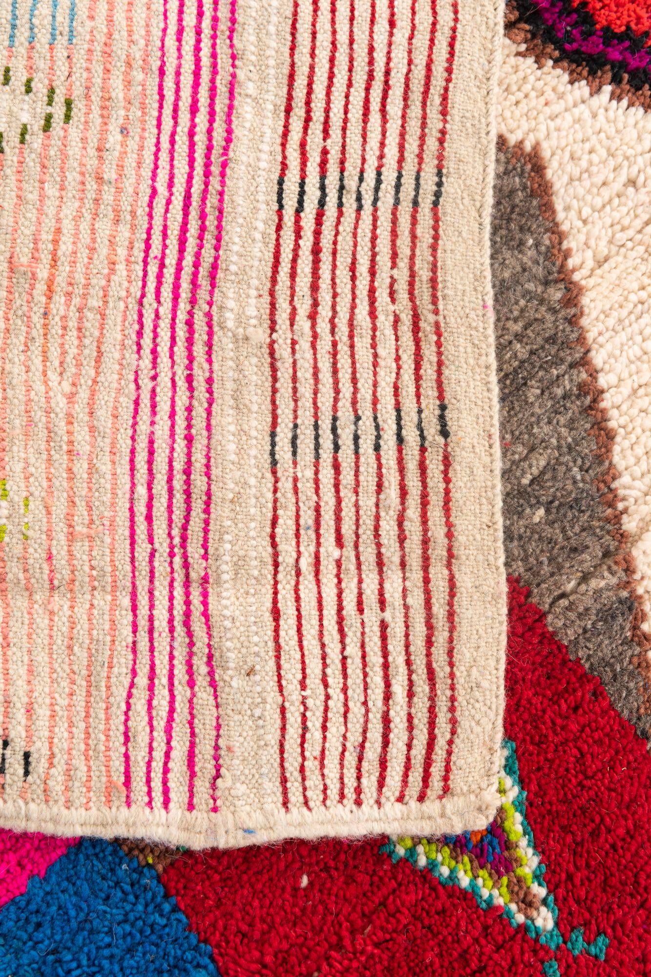 4' 9 x 8' 3 Hand Knotted Moroccan Wool Rug