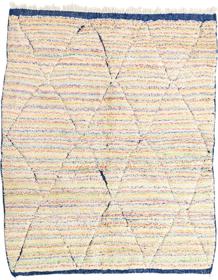Detail image of 5' 7 x 7' 7 Hand Knotted Moroccan Wool Rug