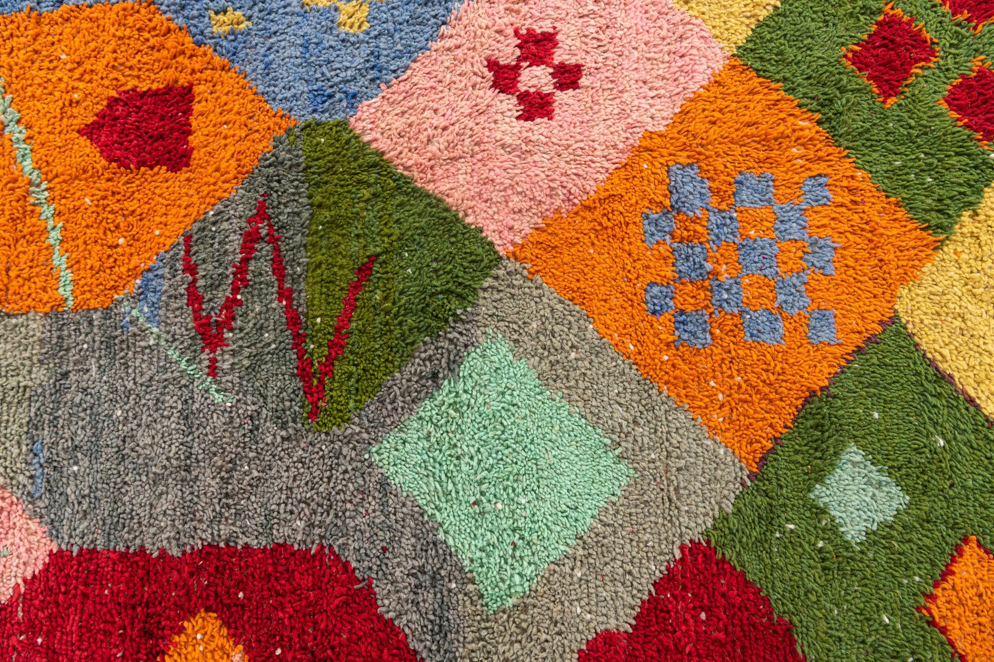 6' 2 x 10' Hand Knotted Moroccan Wool Rug
