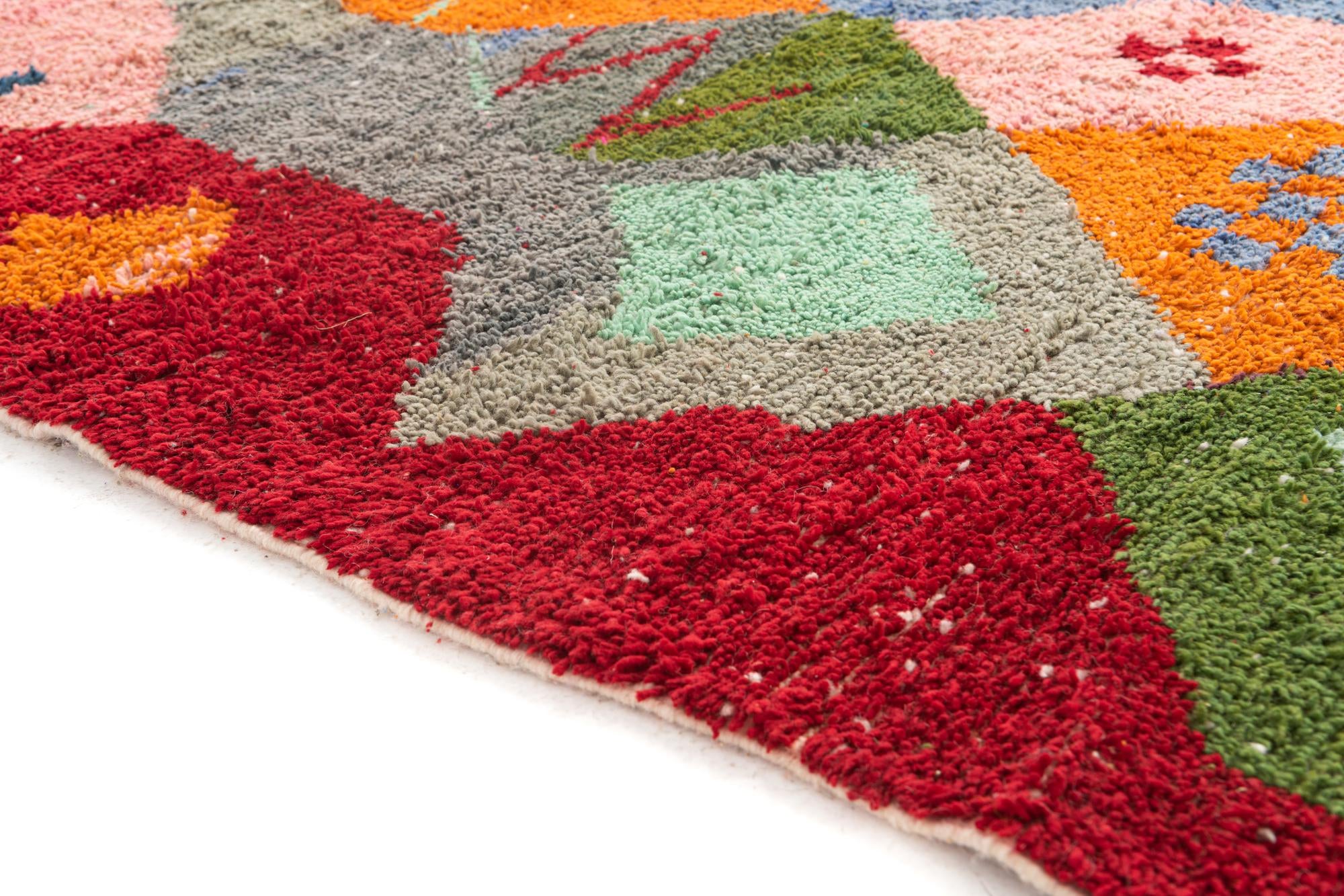 6' 2 x 10' Hand Knotted Moroccan Wool Rug