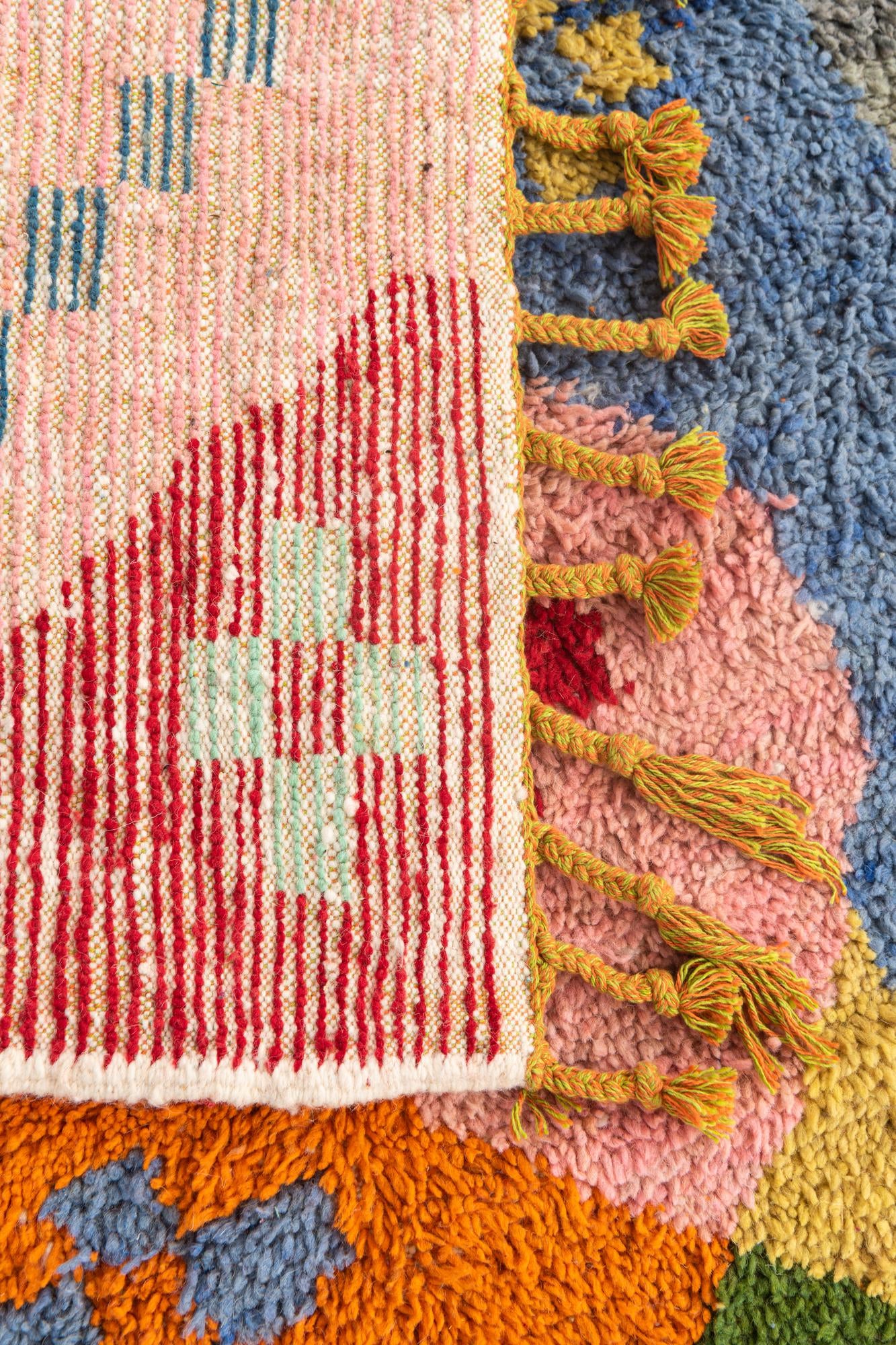 6' 2 x 10' Hand Knotted Moroccan Wool Rug