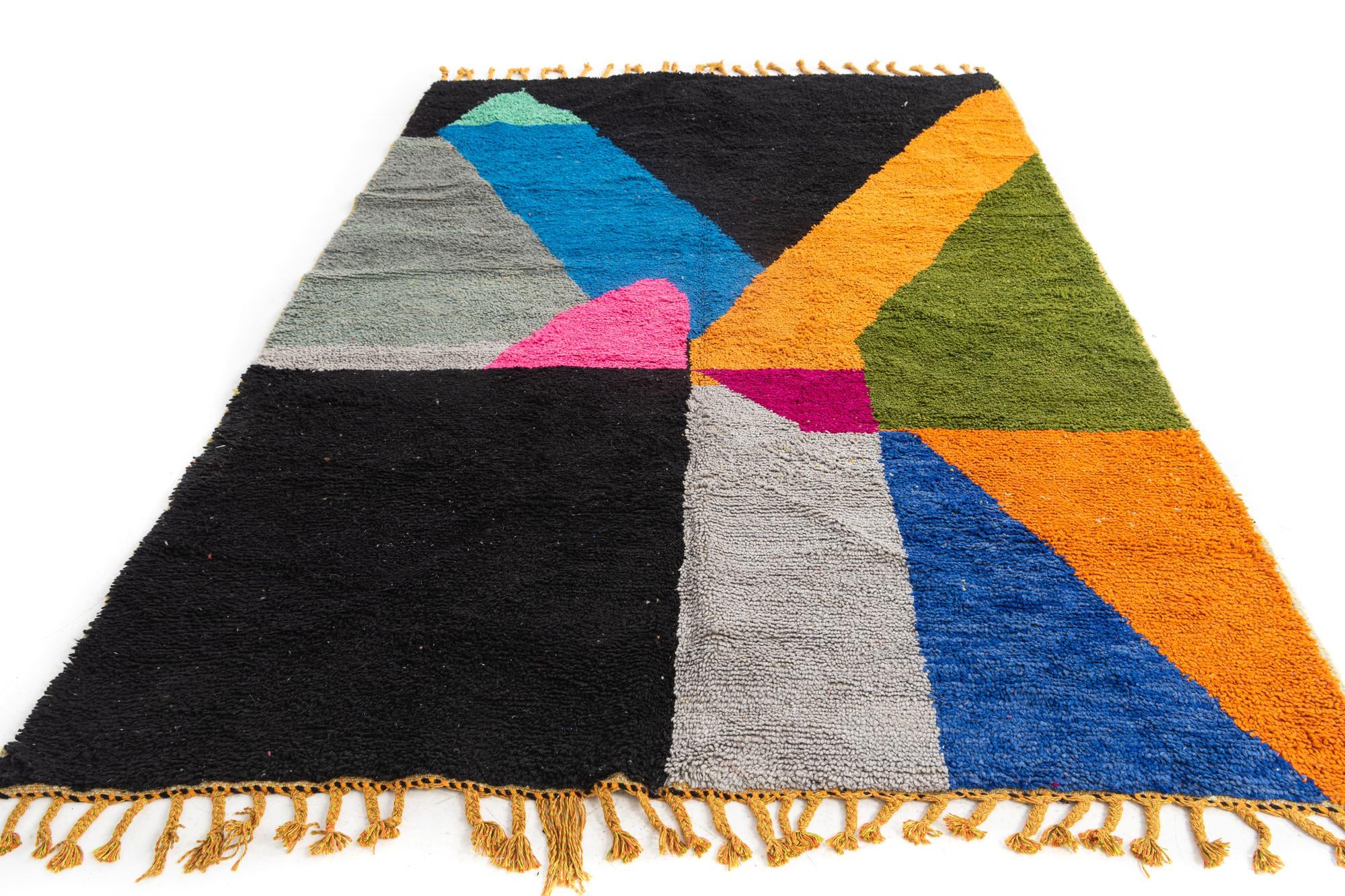 6' 7 x 9' 8 Hand Knotted Moroccan Wool Rug