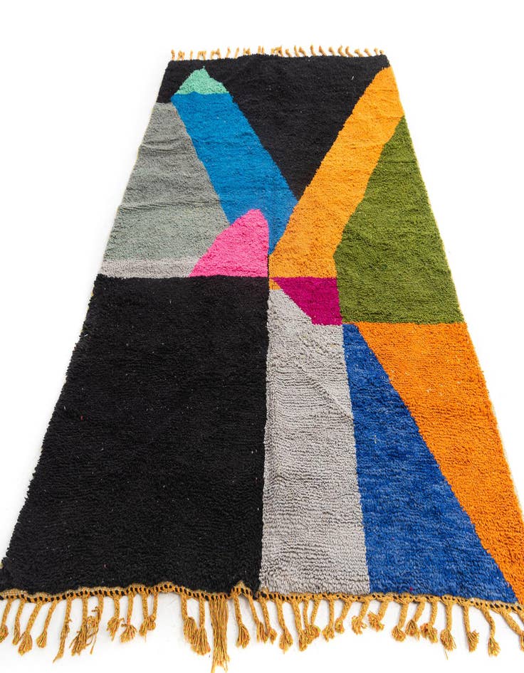 Detail image of 6' 7 x 9' 8 Hand Knotted Moroccan Wool Rug