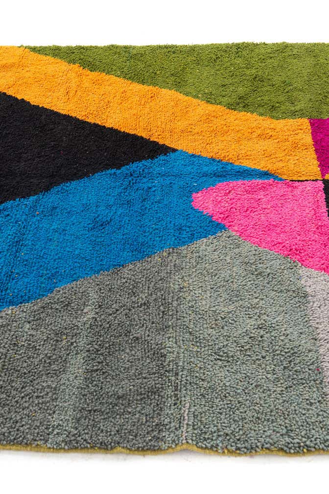 6' 7 x 9' 8 Hand Knotted Moroccan Wool Rug