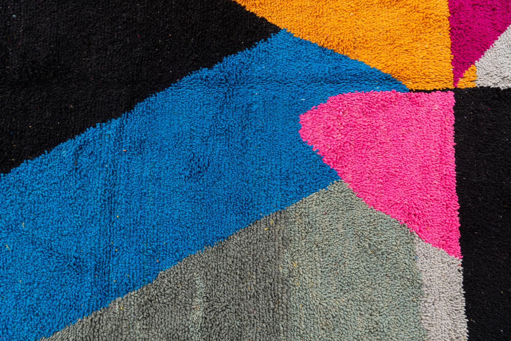 6' 7 x 9' 8 Hand Knotted Moroccan Wool Rug