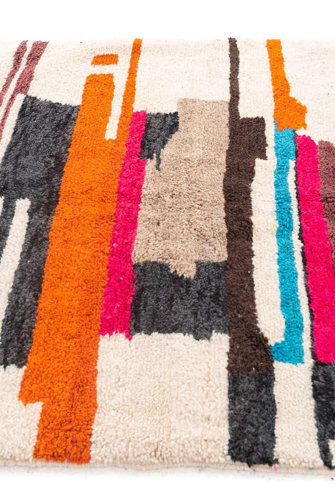 4' 6 x 7' 10 Hand Knotted Moroccan Wool Rug