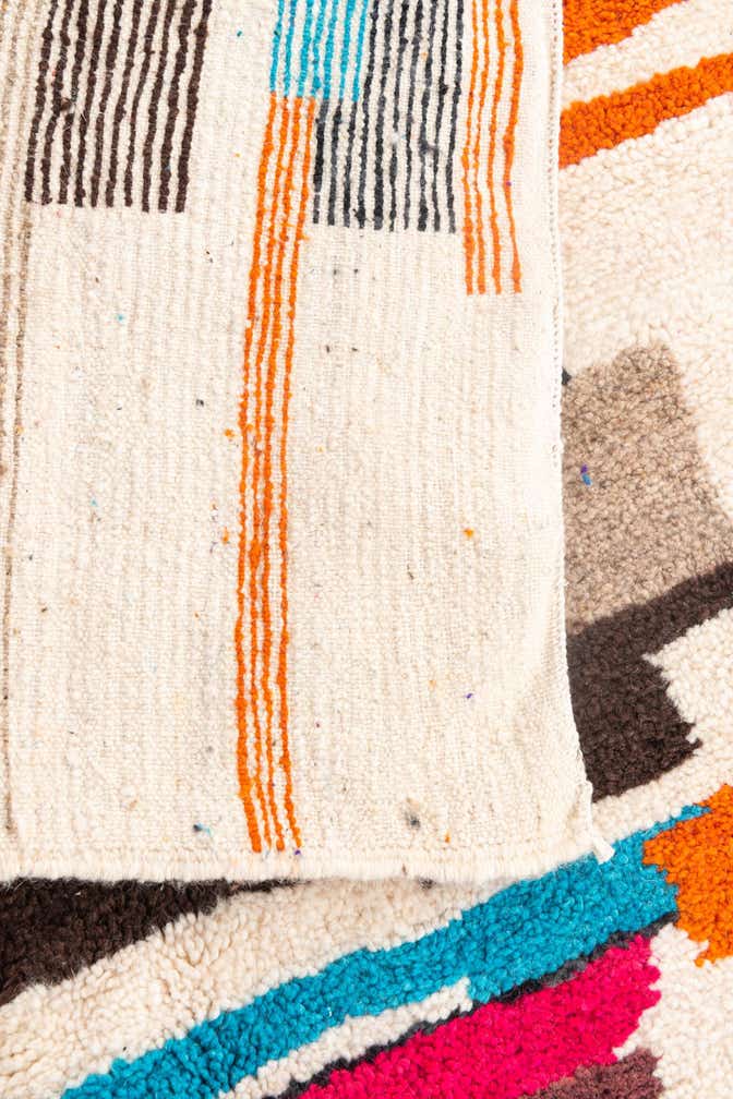 4' 6 x 7' 10 Hand Knotted Moroccan Wool Rug