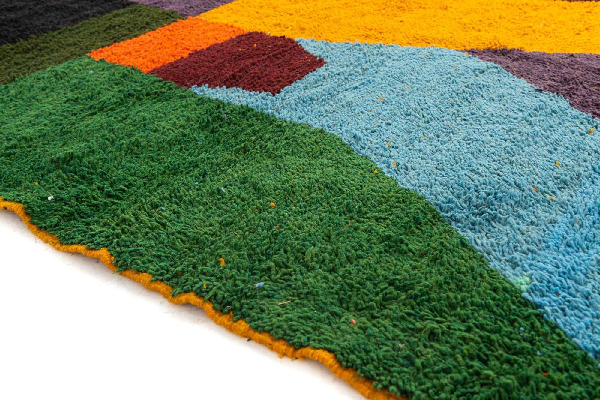 6' 6 x 9' 6 Hand Knotted Moroccan Wool Rug