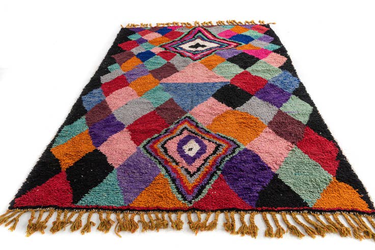 Detail image of 6' 6 x 9' 7 Hand Knotted Moroccan Wool Rug