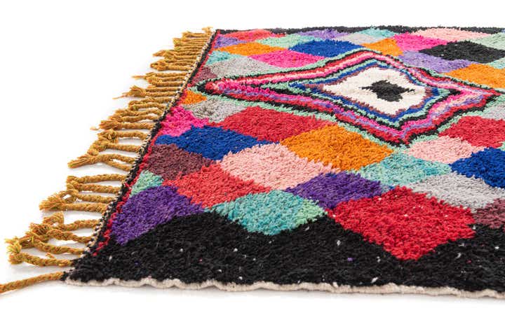 6' 6 x 9' 7 Hand Knotted Moroccan Wool Rug