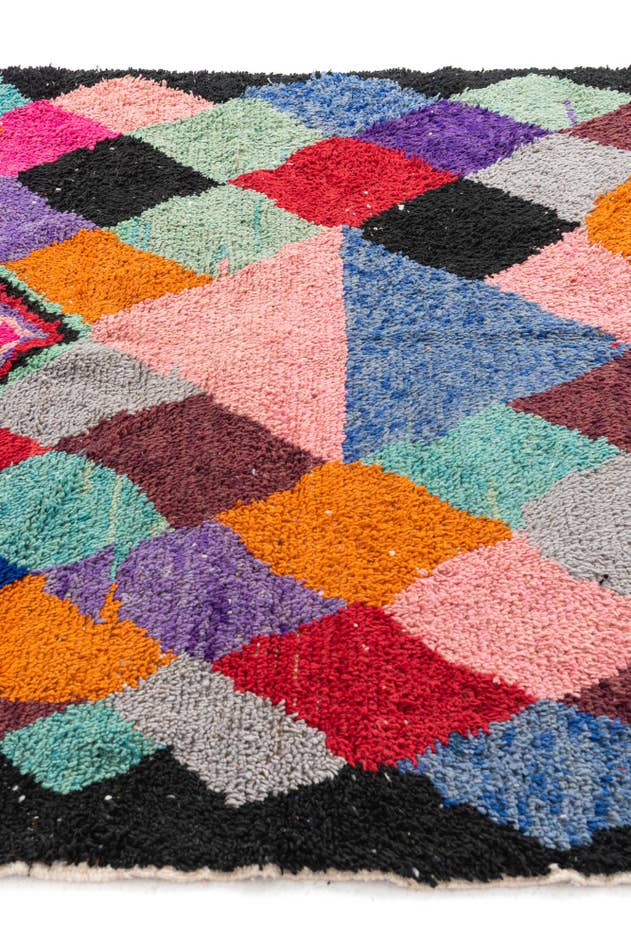 Detail image of 6' 6 x 9' 7 Hand Knotted Moroccan Wool Rug