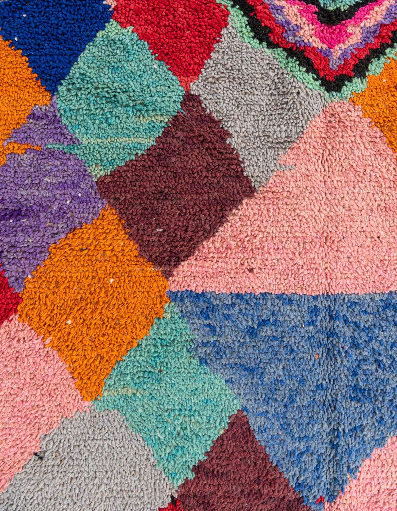 Detail image of  6' 6 x 9' 7  Hand Knotted Moroccan Wool Rug