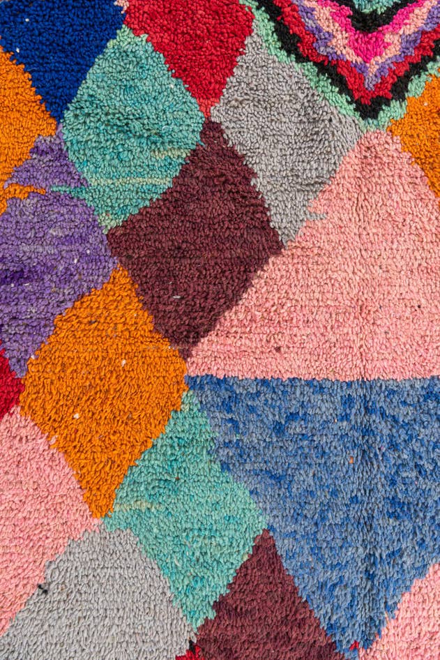 Detail image of 6' 6 x 9' 7 Hand Knotted Moroccan Wool Rug