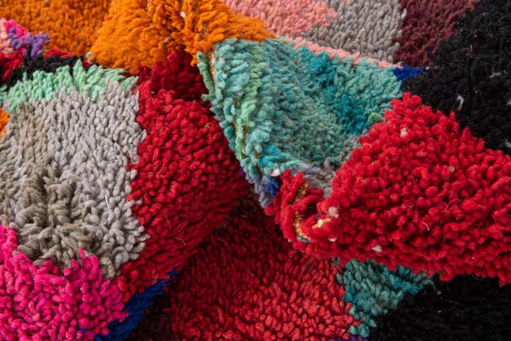 6' 6 x 9' 7 Hand Knotted Moroccan Wool Rug