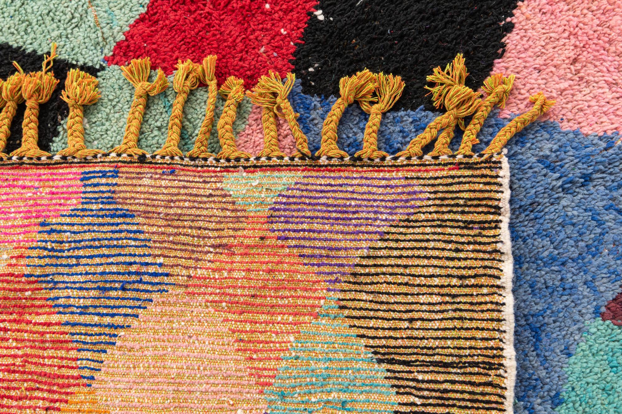 6' 6 x 9' 7 Hand Knotted Moroccan Wool Rug