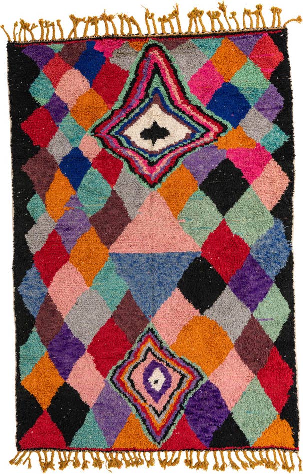 Detail image of 6' 6 x 9' 7 Hand Knotted Moroccan Wool Rug