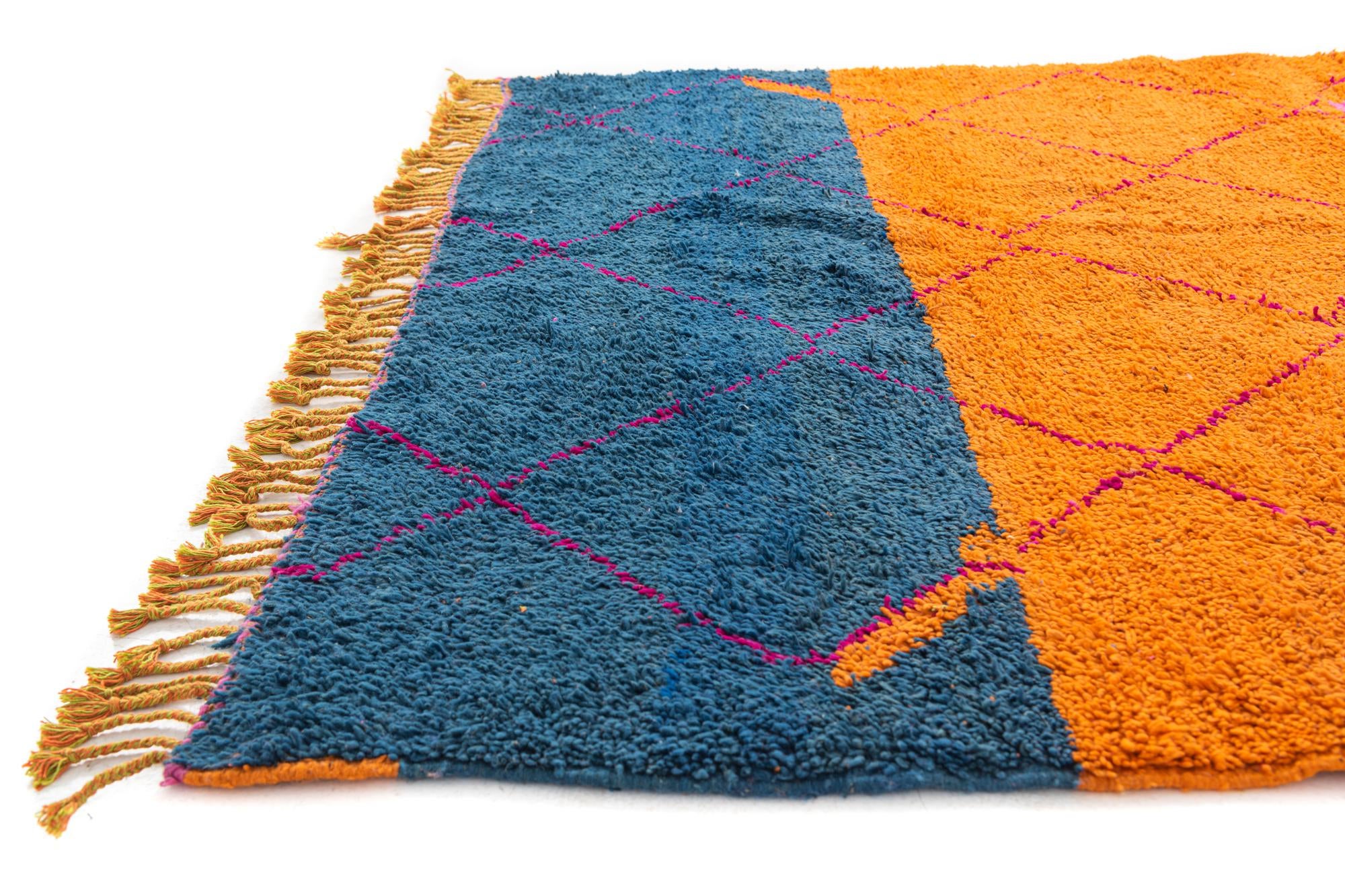 6' 6 x 9' 6 Hand Knotted Moroccan Wool Rug