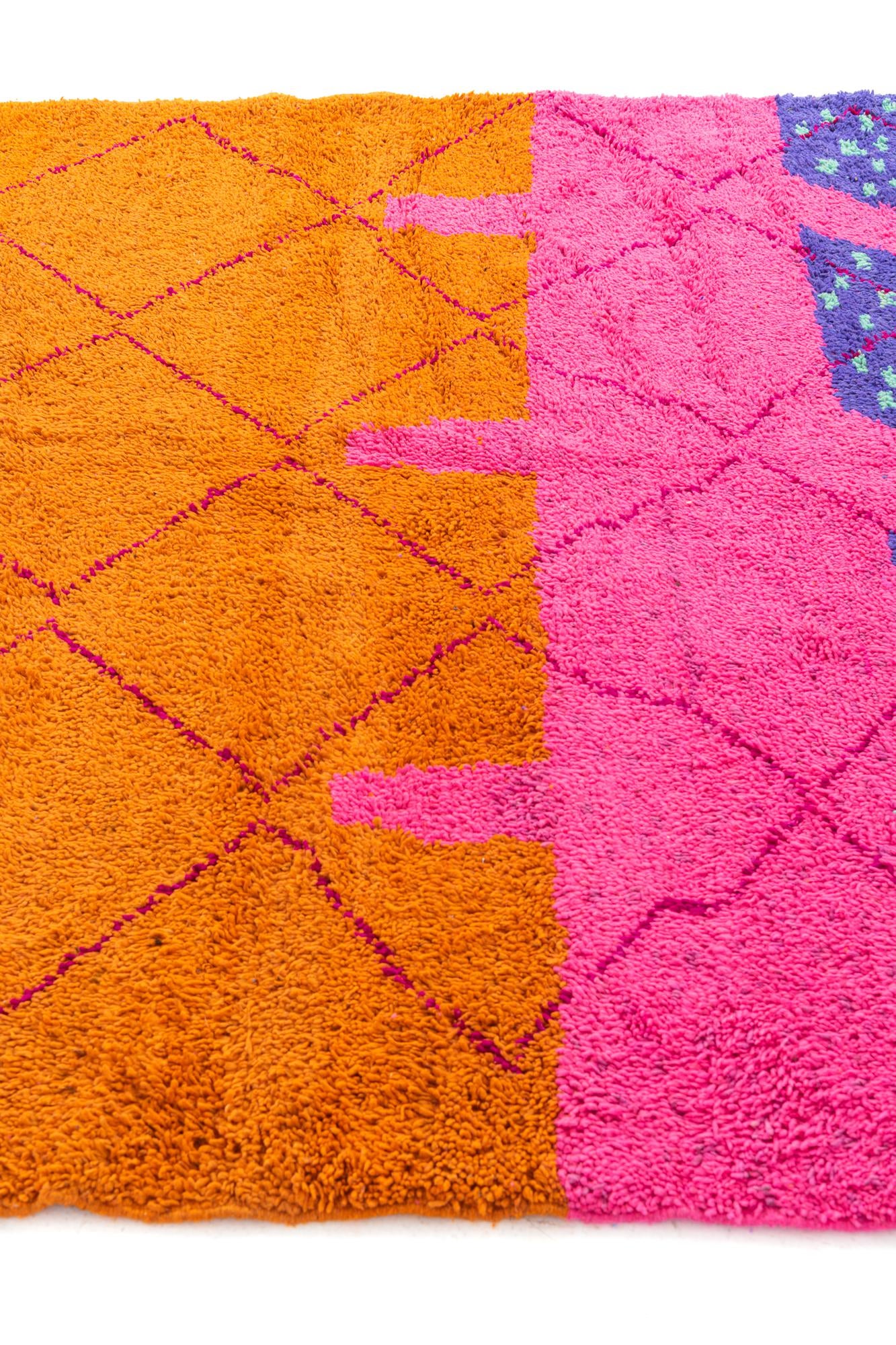 6' 6 x 9' 6 Hand Knotted Moroccan Wool Rug