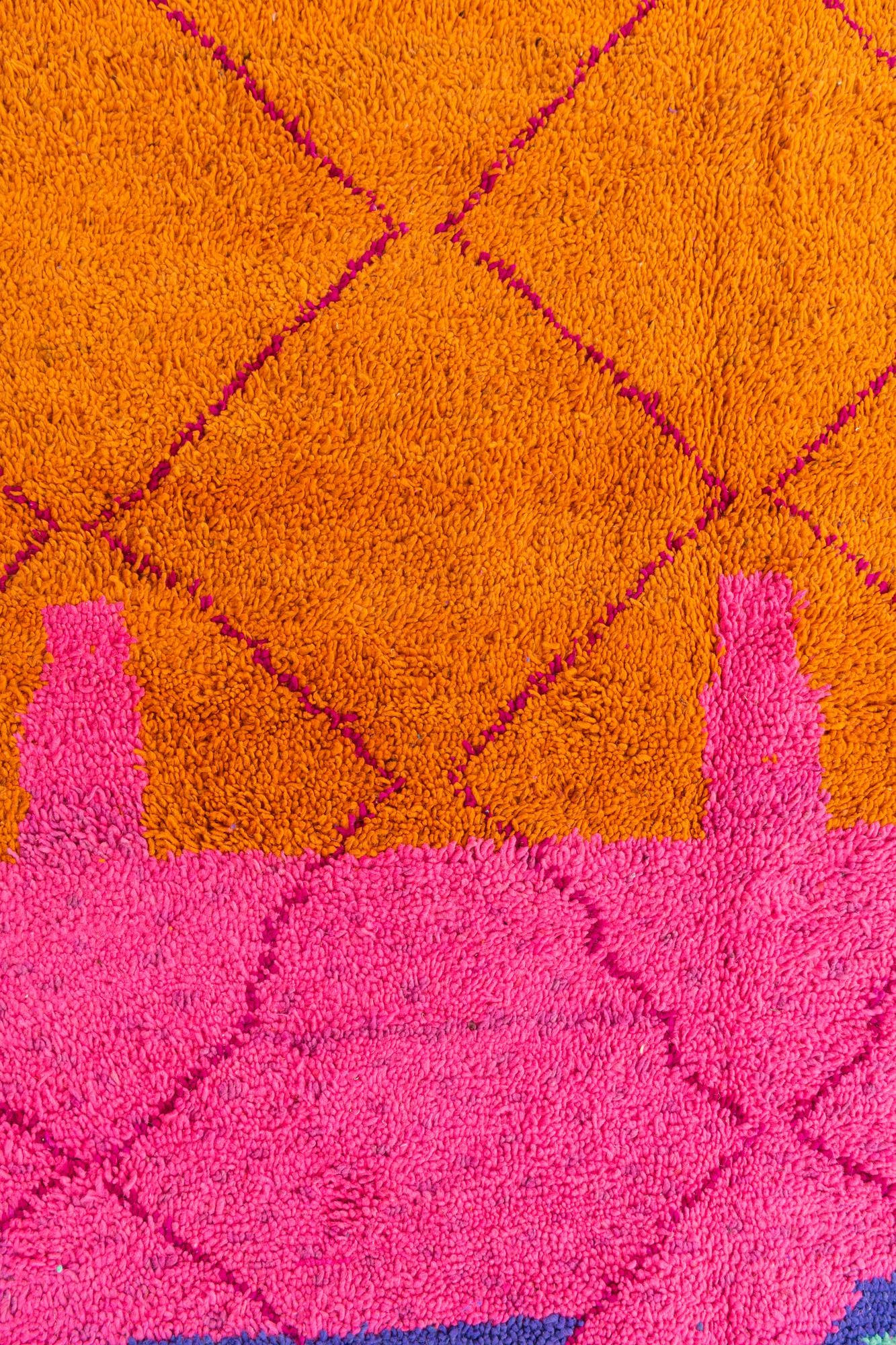 6' 6 x 9' 6 Hand Knotted Moroccan Wool Rug