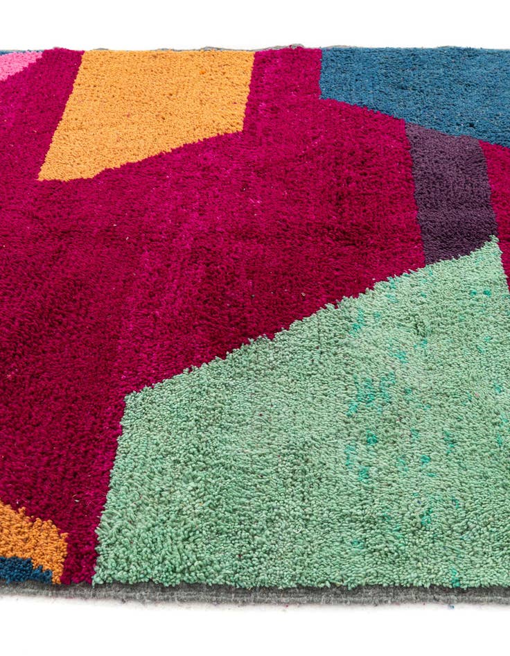 Detail image of 5' 5 x 8'  Hand Knotted Moroccan Wool Rug