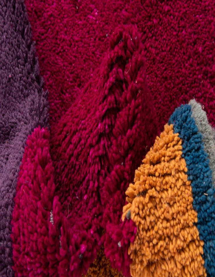 Detail image of 5' 5 x 8'  Hand Knotted Moroccan Wool Rug