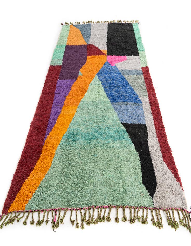 Detail image of 6' 6 x 9' 6  Hand Knotted Moroccan Wool Rug