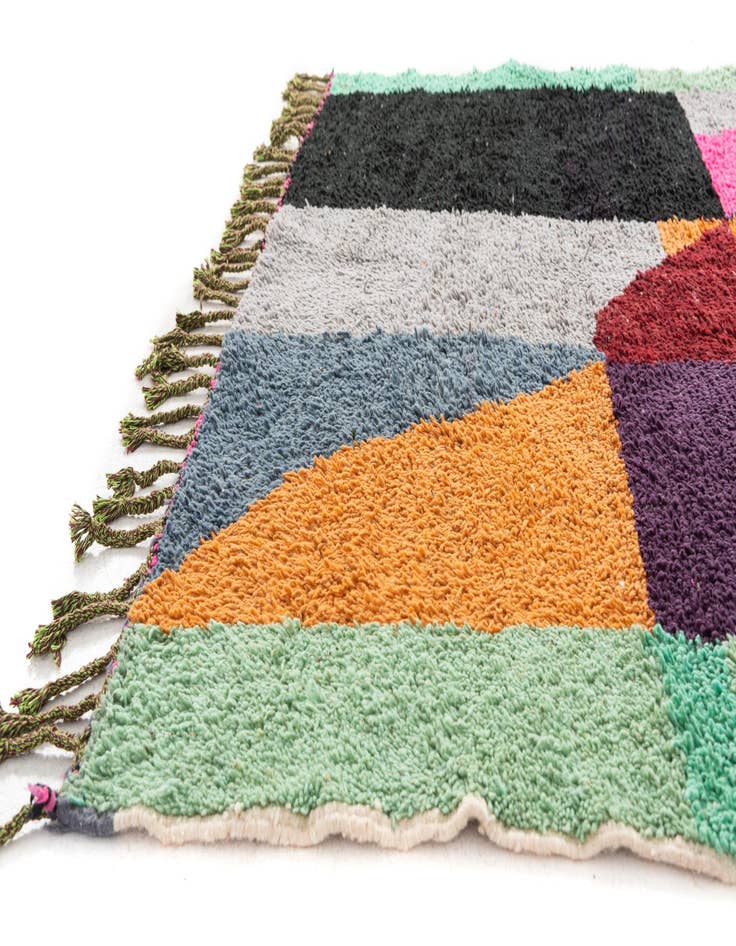 Detail image of 6' 6 x 9' 6  Hand Knotted Moroccan Wool Rug