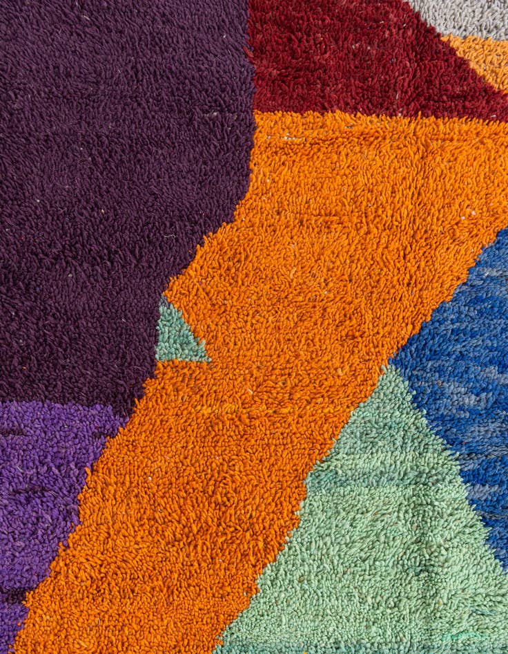 Detail image of 6' 6 x 9' 6  Hand Knotted Moroccan Wool Rug